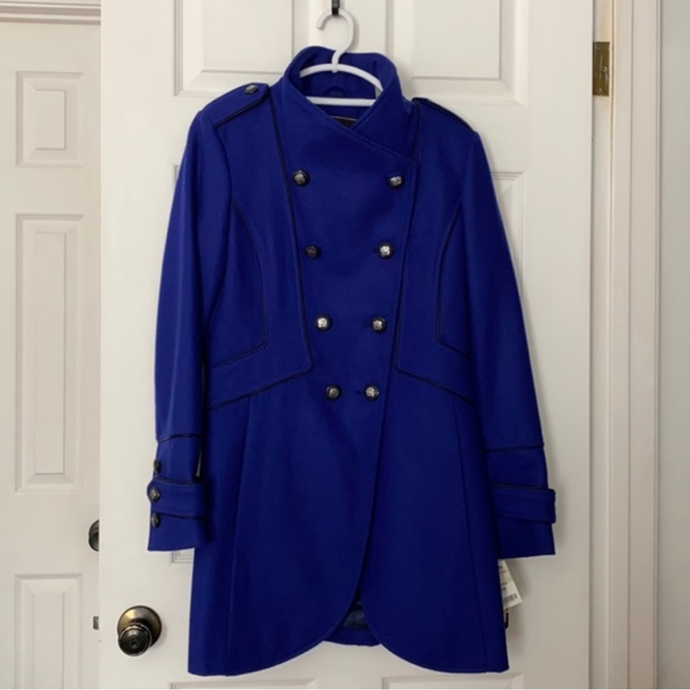 Guess Women's Royal Blue Trench Coat